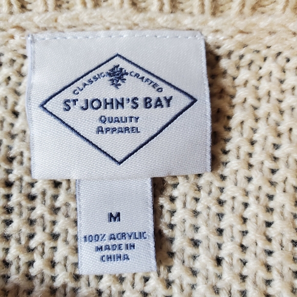 SOLD NWT St. John's Bay Cable Knit Sweater SZ-M - Picture 7 of 9
